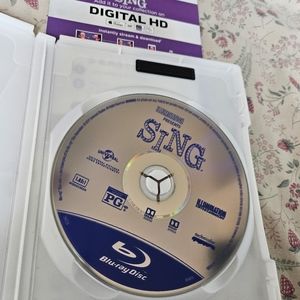 3/$15 Sing Blu-Ray + Digital Code NEW, in generic case.